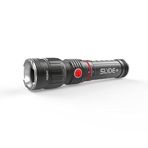NEBO NB6525 SLYDE+ LED/COB Slider-Linterna, Sistema de Enfoque de 300 lúmenes, 4 AAA Alkaline, Magnetfuß