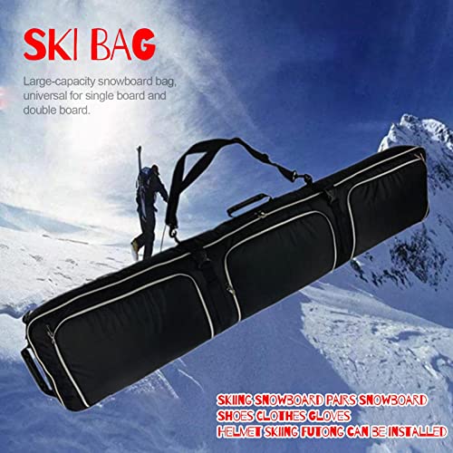 Nedyet Bolsa para snowboard, para equipo de esquí, snowboard, viaje, acolchada, 166 cm