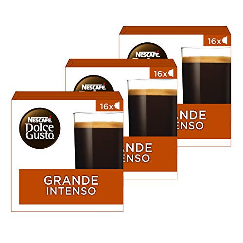 Nescafé Dolce Gusto Café GRANDE INTENSO - Pack de 3 x 16 cápsulas - Total: 48 Cápsulas
