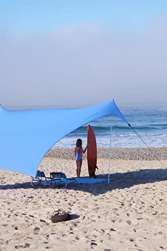 Neso Tienda Tents Gigante Beach, 2,5 m (8 pies) de Altura, 3,4 m (11 pies) x 3,4 m (11 pies), Esquinas reforzadas y un Bolsillo más frío (Bígaro Azul)