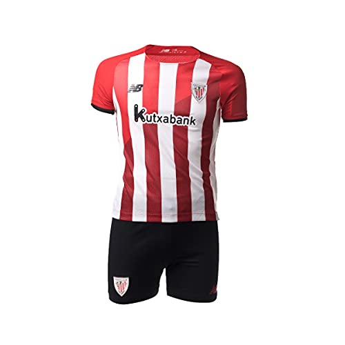 New Balance Athletic Club Bilbao Primera Equipación 2021-2022 Niño, Conjunto, Red-White-Black, Talla XL