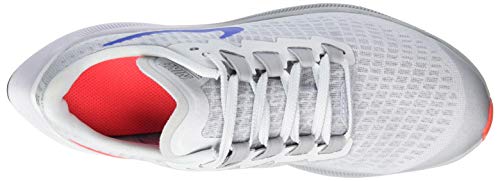 Nike Air Zoom Pegasus 37 (GS), Running Shoe, Pure Platinum/Racer Blue-Wolf Grey, 40 EU