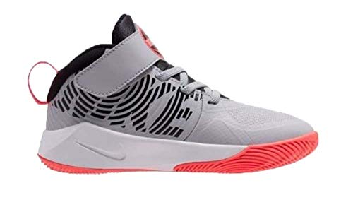 Nike AQ4226-007, Zapatillas de básquetbol Unisex niños, Lt Smoke Grey/Black-Laser Crimson, 17 EU
