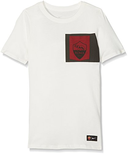 NIKE As Roma B Nk tee Crest Camiseta de Manga Corta, Niños, Multicolor (Ivory/Team Red), S