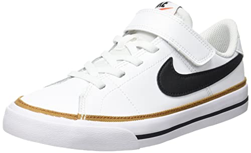 Nike Court Legacy (PSV), Zapatos, White/Black-Desert Ochre-Gum L, 33 EU