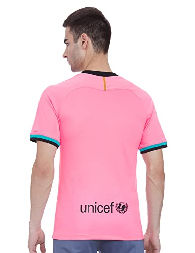 NIKE FCB M NK BRT Stad JSY SS 3R T-Shirt, Hombre, Pink Beam/Black Full Sponsor, S