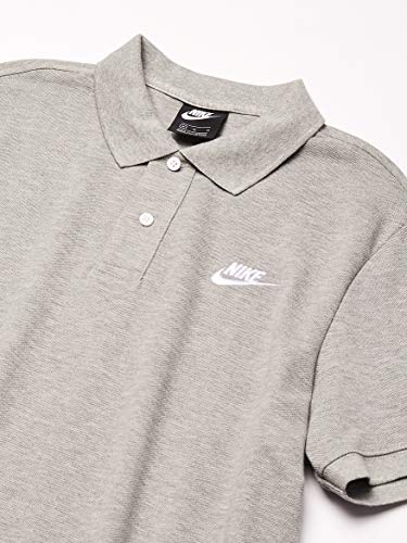 NIKE M NSW CE Polo Matchup Pq Polo Shirt, Hombre, Dk Grey Heather/White, S