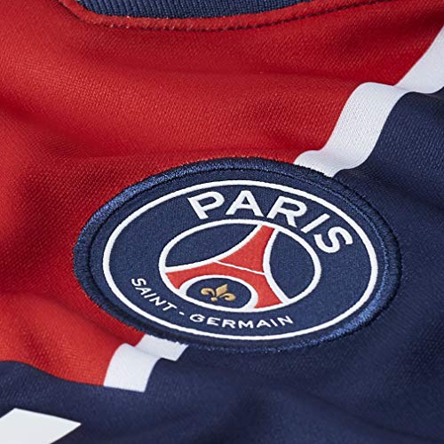 NIKE Paris Saint-Germain Temporada 2020/21-PSG Y NK BRT STAD JSY SS HMCD4508-411 Camiseta Primera Equipación, Niño, Midnight Navy/White Full Sponsor, S