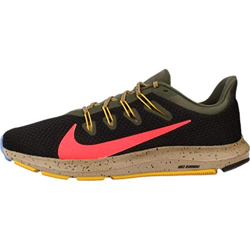 Nike Quest 2 SE, Zapatillas de Atletismo Hombre, Multicolor (Off Noir/Bright Crimson/Cargo Khaki 003), 38.5 EU