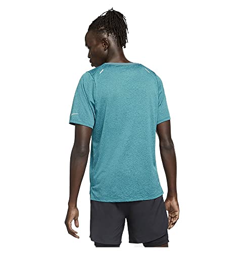 NIKE RN Dvn Rise 365 SS Jac, Camiseta Hombre, Dark Teal Green/Blustery/Refle, M