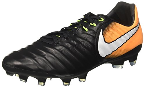 Nike Tiempo Legacy III FG, Botas de fútbol Hombre, Negro (Black/White/Laser Orange/Volt), 40 EU