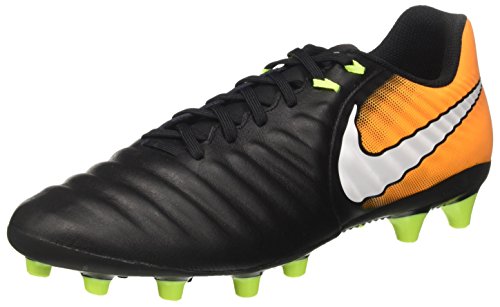 Nike Tiempo Ligera IV AG-Pro, Botas de fútbol Hombre, Negro (Black/White/Laser Orange/Volt), 42 EU