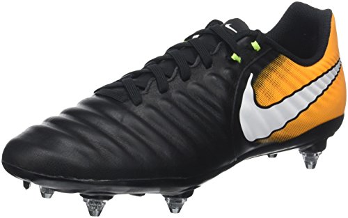 Nike Tiempo Ligera IV SG, Botas de fútbol Hombre, Negro (Black/White/Laser Orange/Volt), 40.5 EU