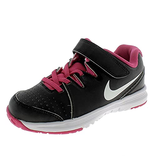 Nike Vapor Court (PSV), Zapatos de Primeros Pasos Niñas, Negro/Blanco/Rosa (Black/White-Vivid Pink), 27 1/2