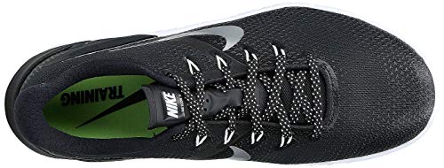 Nike Women's Metcon 4 Training Shoe, Zapatillas de Cross Mujer, Negro (Black/Metallic Silver-White-Volt Glow 001), 37.5 EU