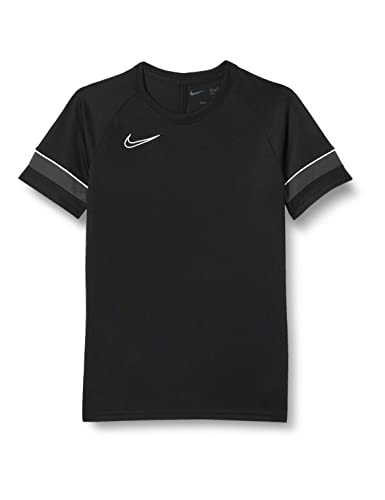 NIKE Y NK Dry ACD21 Top SS T-Shirt, Unisex-Child, Black/White/Anthracite/White, L