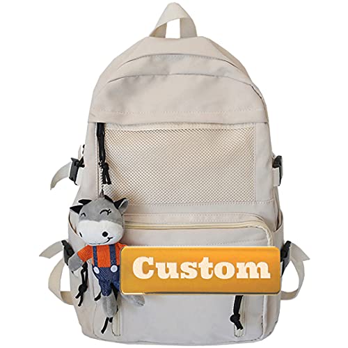 Nombre personalizado Lightweight Senderismo Daypack Mochila for las mujeres Lightweight Running Classic Backpack Plus (Color : White, Size : One size)