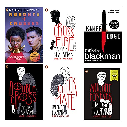 Noughts and Crosses Collection 6 Books Set By Malorie Blackman (Noughts & Crosses, Knife Edge, Checkmate, Double Cross, Crossfire, Nought Forever)