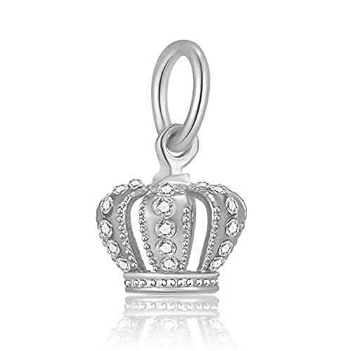 Nuevas cuentas de cristal deslumbrantes de corona con lazo de mariposa que se ajustan a los dijes originales, pulsera, fabricación de joyas con cuentas-473