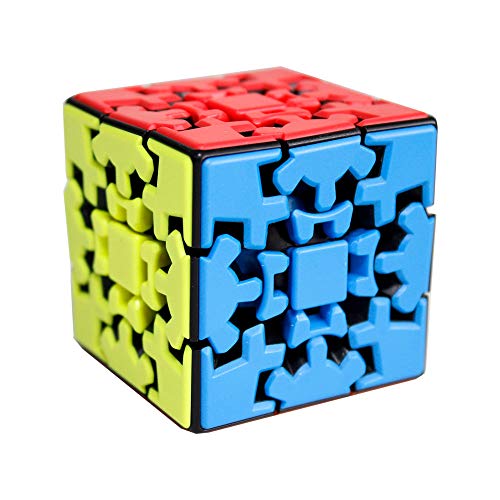 OJIN YUMO Gear Cube 3x3 Puzzle Kungfu Cube 3D Puzzle 3x3x3 Cube Puzzle Smooth Cube Twist Puzzle Cube con un trípode de Cubo (Sin Etiqueta)
