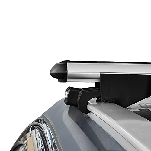 Omad Para Peugeot 3008 2016-2021 Barras de techo Portaequipajes Barras Transversales Con Cerradura Aluminio Gris