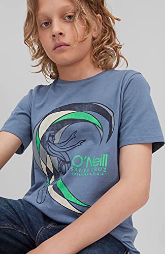 O'NEILL Circle Surfer Shortsleeve T-Shirt, Casual Logo Camiseta, Walton Blue, 152-176 para Niños