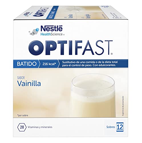 Optifast® Batido - Vainilla - 12 sobres de 55 g - Sustitutivos de comida - Ayuda para perder peso o a mantenerlo después de haberlo perdido