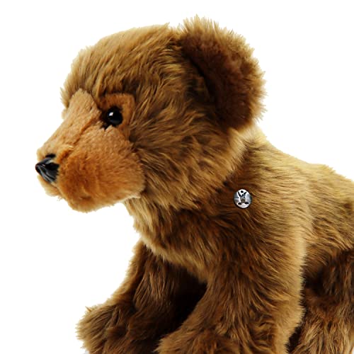 Oso de peluche marrón Grizzly sentado Vitali – Animales de peluche