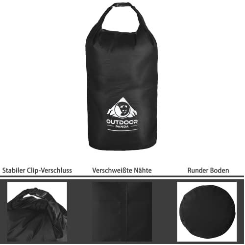 Outdoor Panda - Bolsas secas (1 x 15 L), color negro