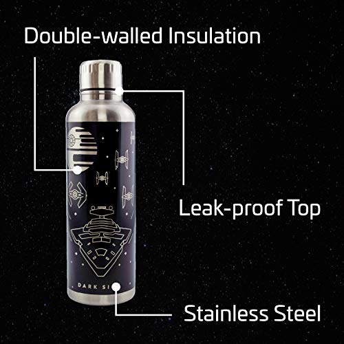 Paladone Star Wars Premium - Botella de agua de metal (doble pared, 500 ml)