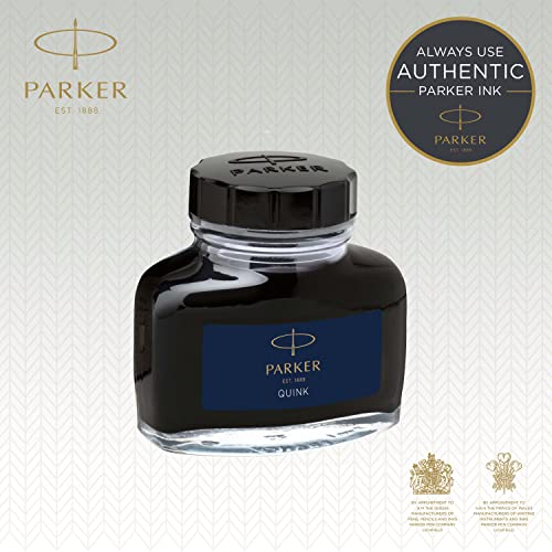 Parker tintero de tinta líquida Quink para plumas estilográficas, 57 ml, en caja, color azul