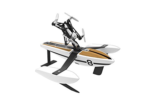 Parrot Hydrofoil New Z - Dron "dos en uno" para pilotar por aire y agua, cuadricóptero y barco (cámara vertical 30 FPS, 18 Km/h, 9 minutos de vuelo, 20 metros de alcance, programable), color blanco