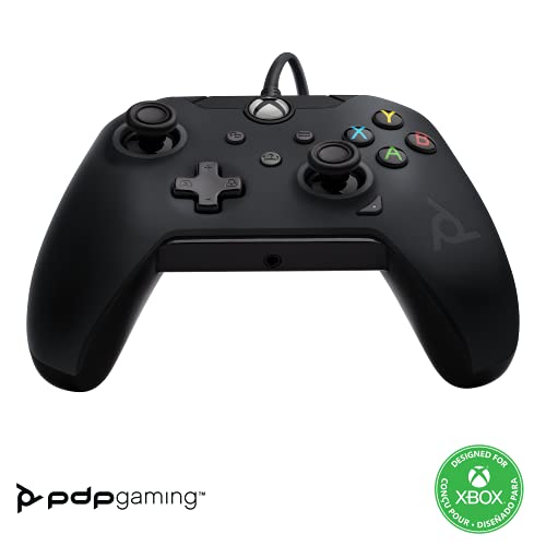 PDP Mando con cable para Xbox Series X, Negro (Raven Black)