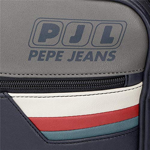 Pepe Jeans Eighties Bandolera Grande Azul 20x25x6,5 cms Piel Sintética