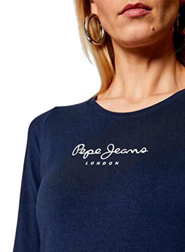 Pepe Jeans NEW VIRGINIA LS PL502755 Camiseta para Mujer, Azul (Navy 595), Medium