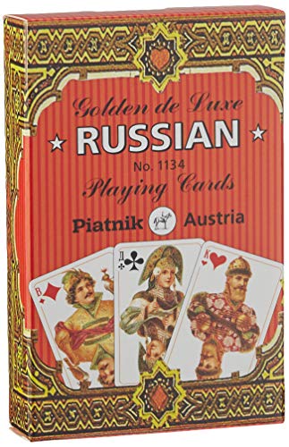 Piatnik 1134.0 "Russian Golden de Luxe – Single Deck, Tarjeta Juegos