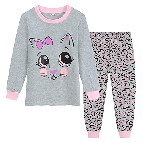 Pijama de manga larga y cuello redondo con dibujos animados de dinosaurios, pijamas de pijama con camiseta y pantalones, conjunto para niños pequeños, G, 5 años