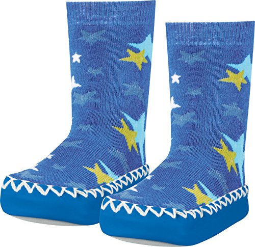 Playshoes Zapatillas con Suela Antideslizante Estrellas, Pantuflas Unisex niños, Azul (Blau 7), 19/22 EU