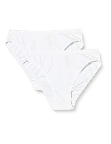 Playtex Essential Cotton Bikini X2 Style Underwear, Blanco, Blanco, M Womens