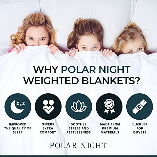 Polar Night Manta Pesada para Adultos - con Perlas de Vidrio, Microfibra, Norma Oeko-Tex® 100 - Transpirable, hipoalergénica, Incluye bucles de Cobertura - 150 x 200 cm, 5-13kg (7)