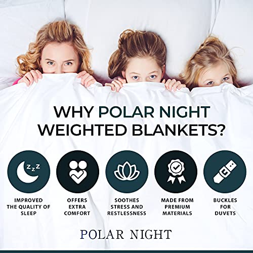 Polar Night Manta Pesada para Niños 100 x 150 cm, 5 kg – con Perlas de Vidrio, Algodón, Norma Oeko-Tex® 100 - Transpirable, Hipoalergénica