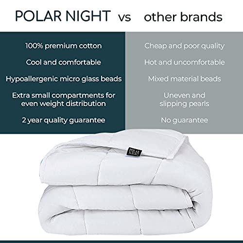 Polar Night Manta Pesada para Niños 100 x 150 cm, 5 kg – con Perlas de Vidrio, Algodón, Norma Oeko-Tex® 100 - Transpirable, Hipoalergénica