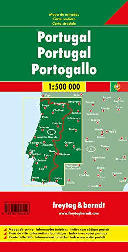Portugal, mapa de carreteras. Escala 1:500.000. Freytag & Berndt.: Wegenkaart 1:500 000: 98 (Auto karte)