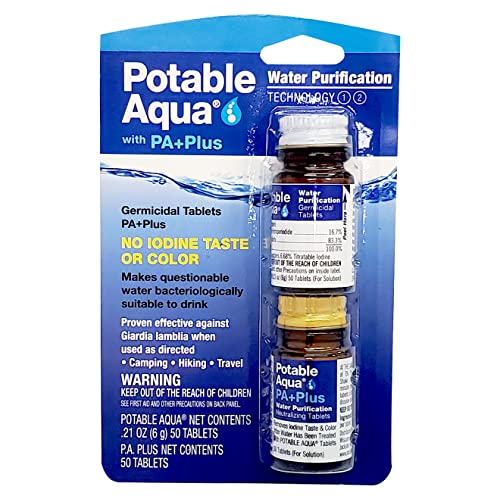 Potable aguamarina tabletas de purificación de agua con Pa Plus