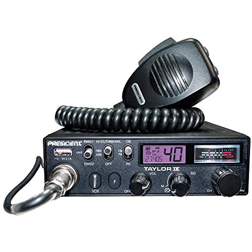 PRESIDENT ELECTRONICS TXPR403 - Taylor-IV Emisora CB Puede funcionar con 12/24 voltios 40 Canales Am/FM