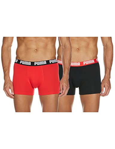 Puma Basic 2P Boxer, Hombre, Rojo/Negro, XL