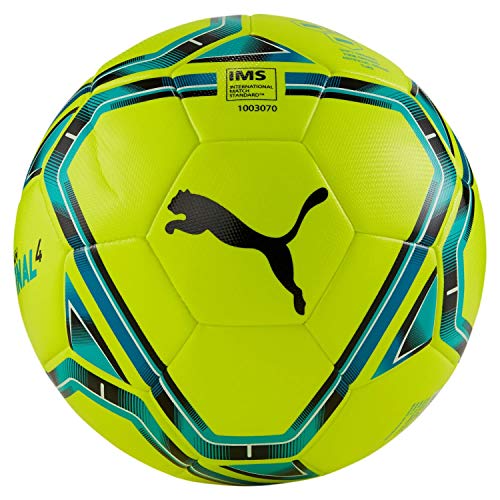 PUMA teamFINAL 21.4 IMS Hybrid Ball Balón de Fútbol, Unisex Adulto, Lemon Tonic-Spectra Green-Ocean Depths Black, 5