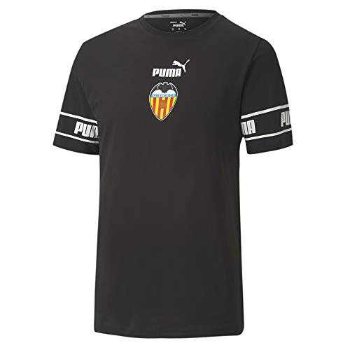 PUMA Valencia CF Temporada 2020/21-ftblCULTURE tee Black Whit Camiseta, Unisex, Negro, M