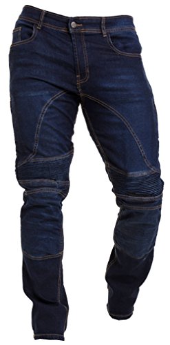 Qaswa Hombre Motocicleta Pantalones Moto Jeans con Protección Aramida Motorcycle Biker Pants