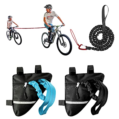QiZheng Cuerda de Remolque para Bicicleta Infantil, Cuerda Remolque Elástica para MTB, Cuerda de Remolque para Bicicleta Infantil, Elástico hasta 4.5M, Se Adapta A Cualquier Bicicleta para Ciclismo
